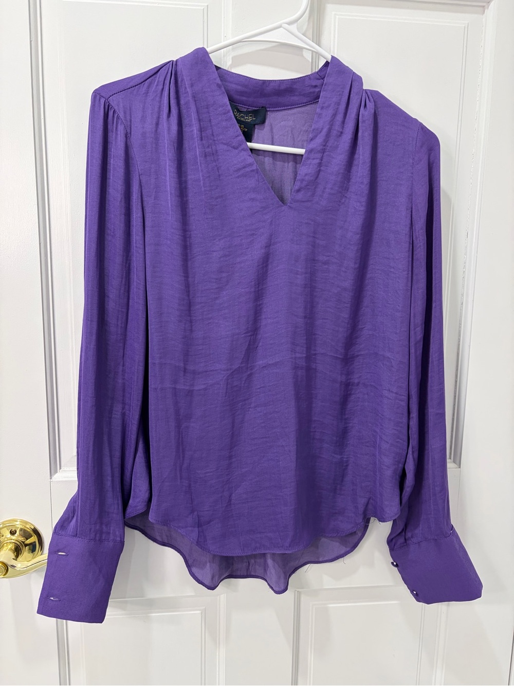 RACHEL Rachel Roy Violet Long-Sleeve V-Neck Blouse